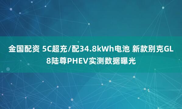 金国配资 5C超充/配34.8kWh电池 新款别克GL8陆尊PHEV实测数据曝光