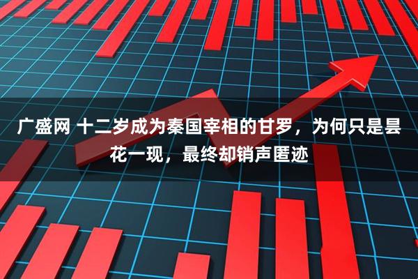 广盛网 十二岁成为秦国宰相的甘罗，为何只是昙花一现，最终却销声匿迹